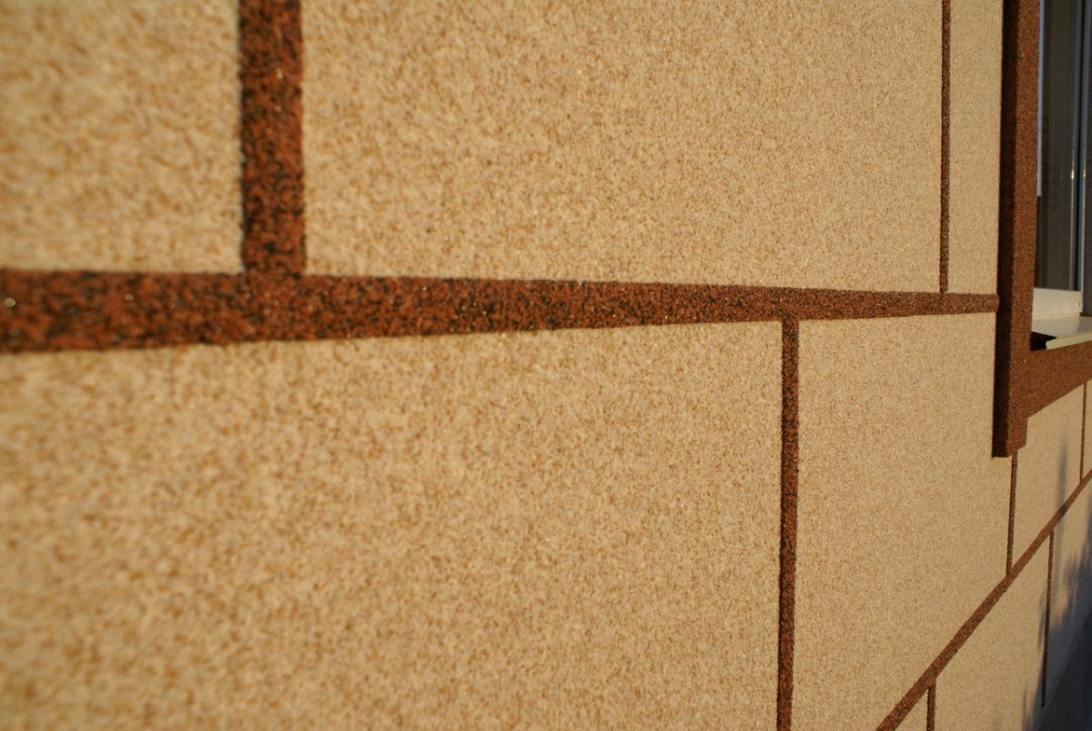 Камешковая штукатурка для цоколя