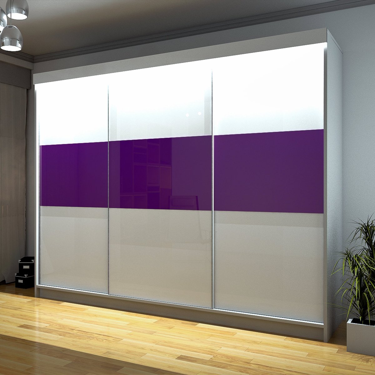 Шкаф купе 4 двери лакобель