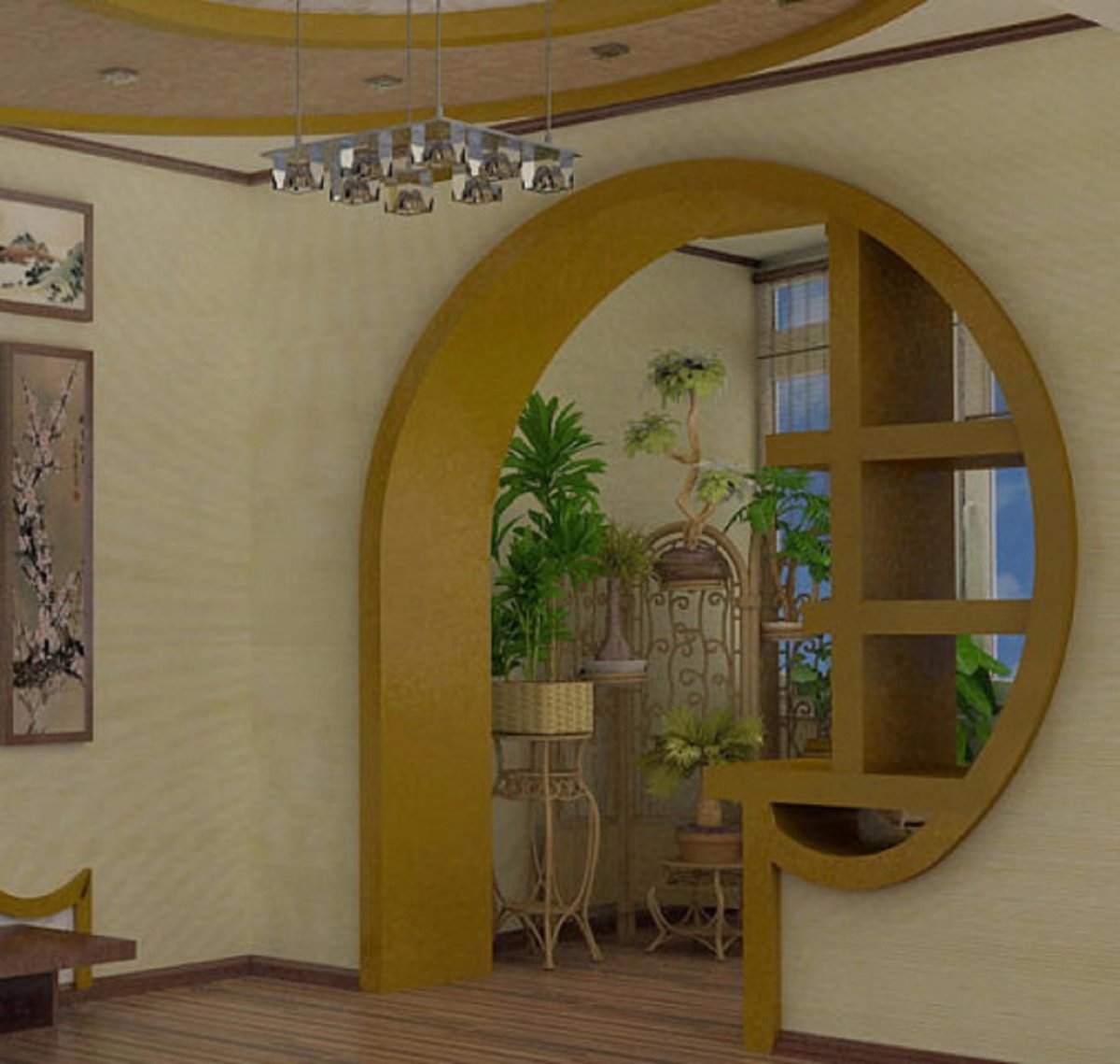 Перегородка с нишами