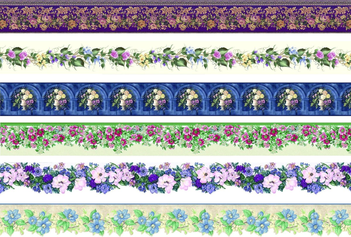 Цветочные бордюры для декупажа