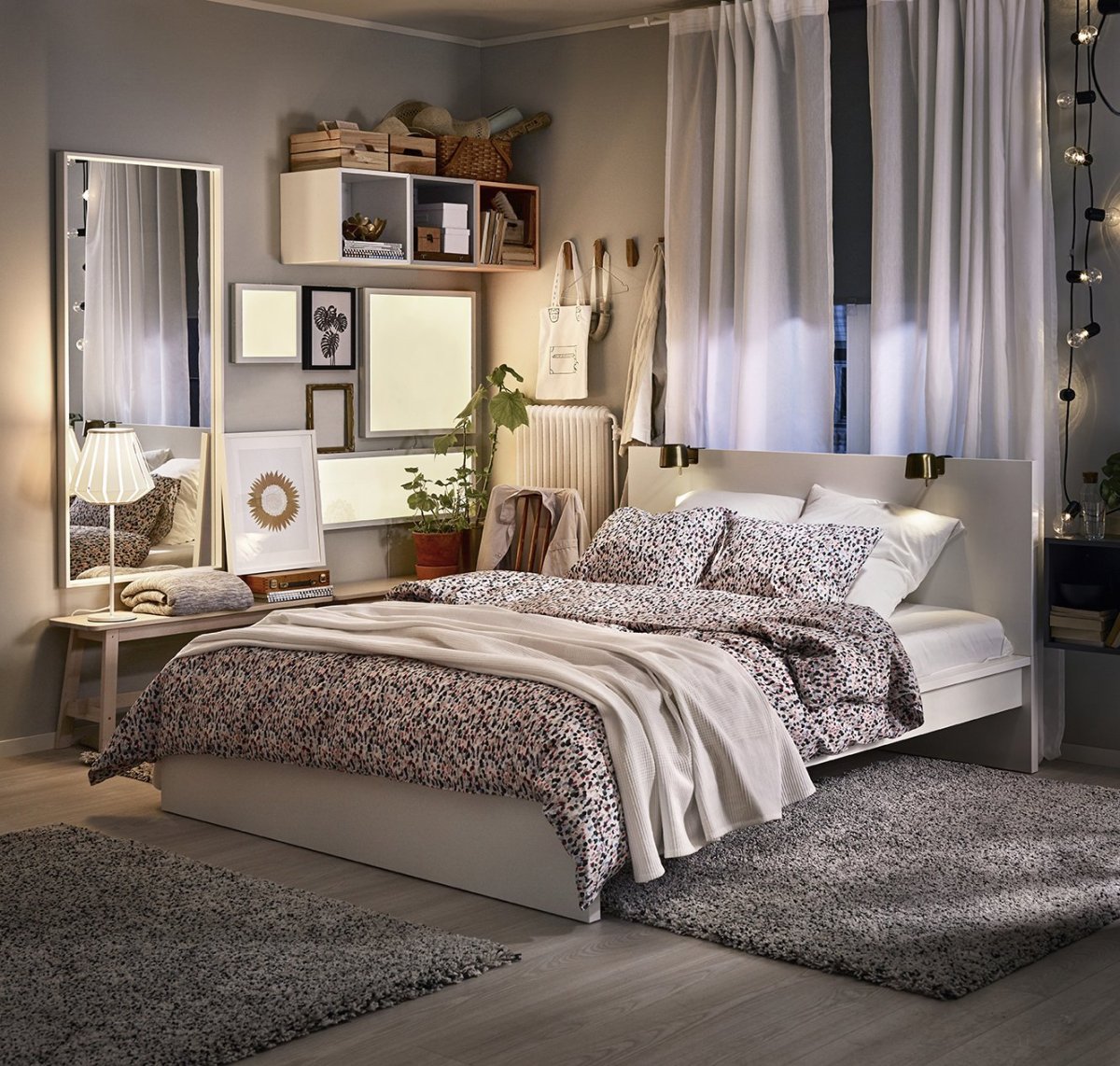 Спальня в стиле икеа