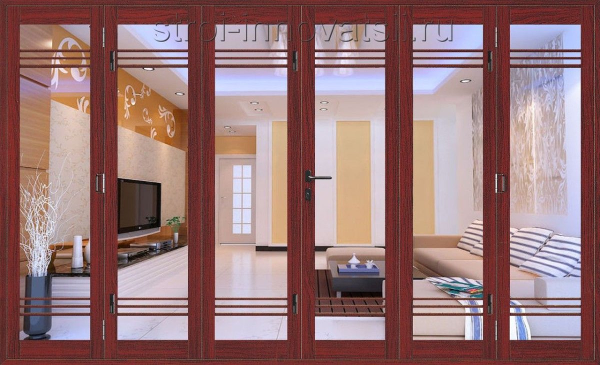 Дверь гармошка межкомнатная 1200х2000