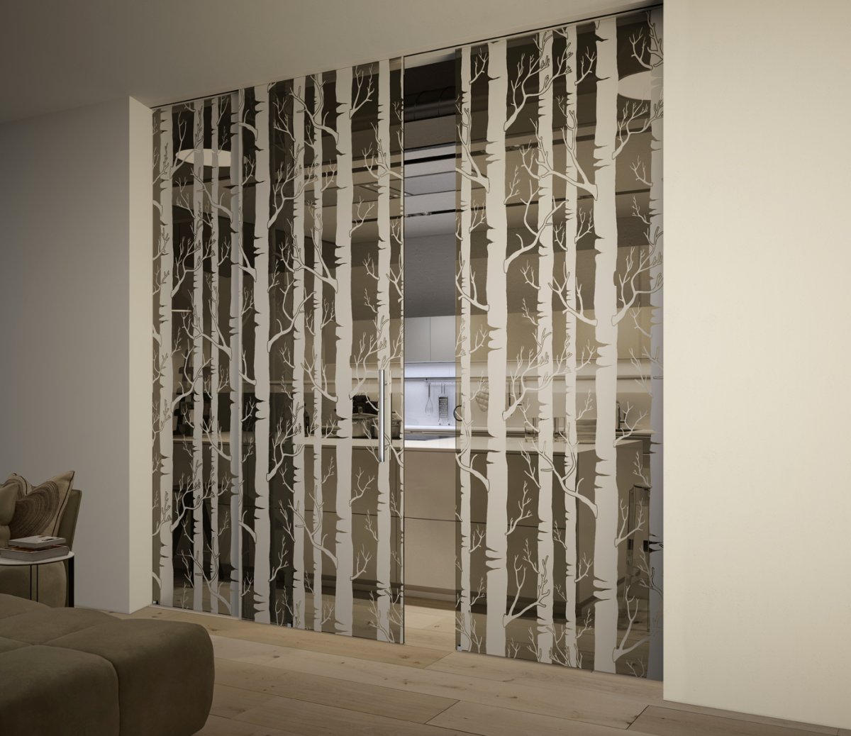 Перегородка каскадная раздвижная телескопик