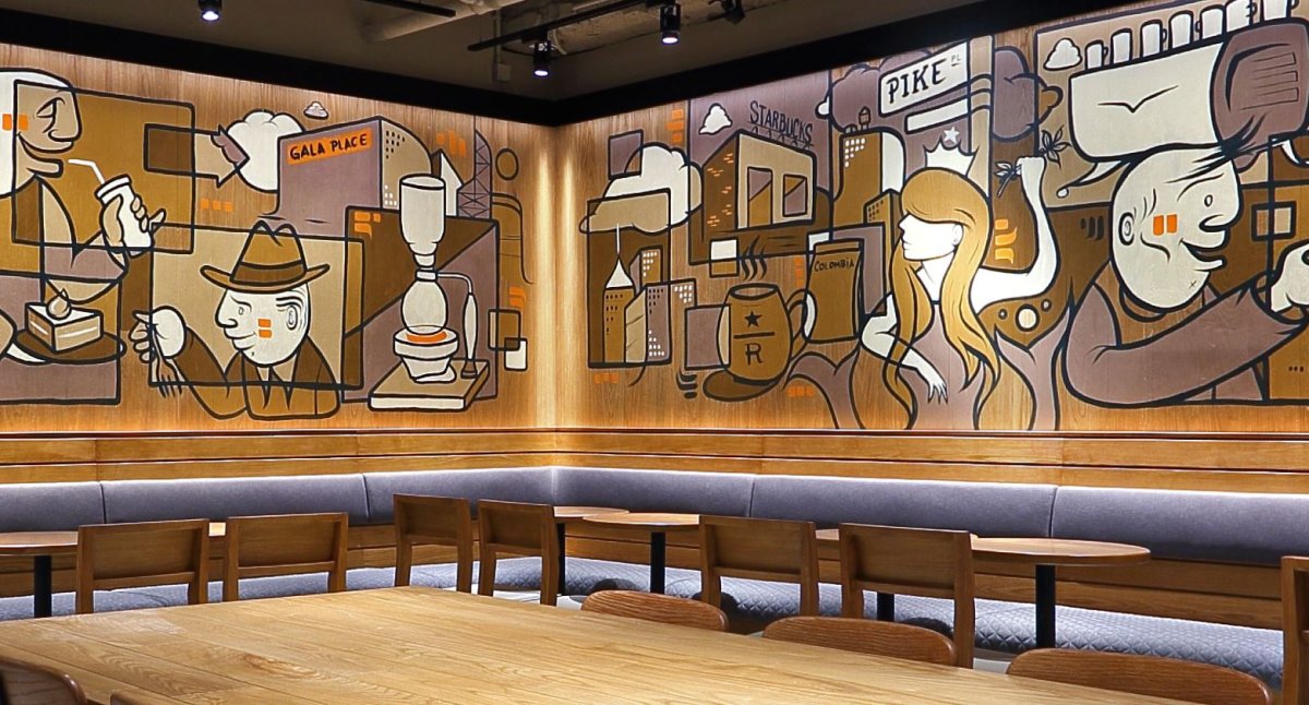 Кухня в кофейном стиле