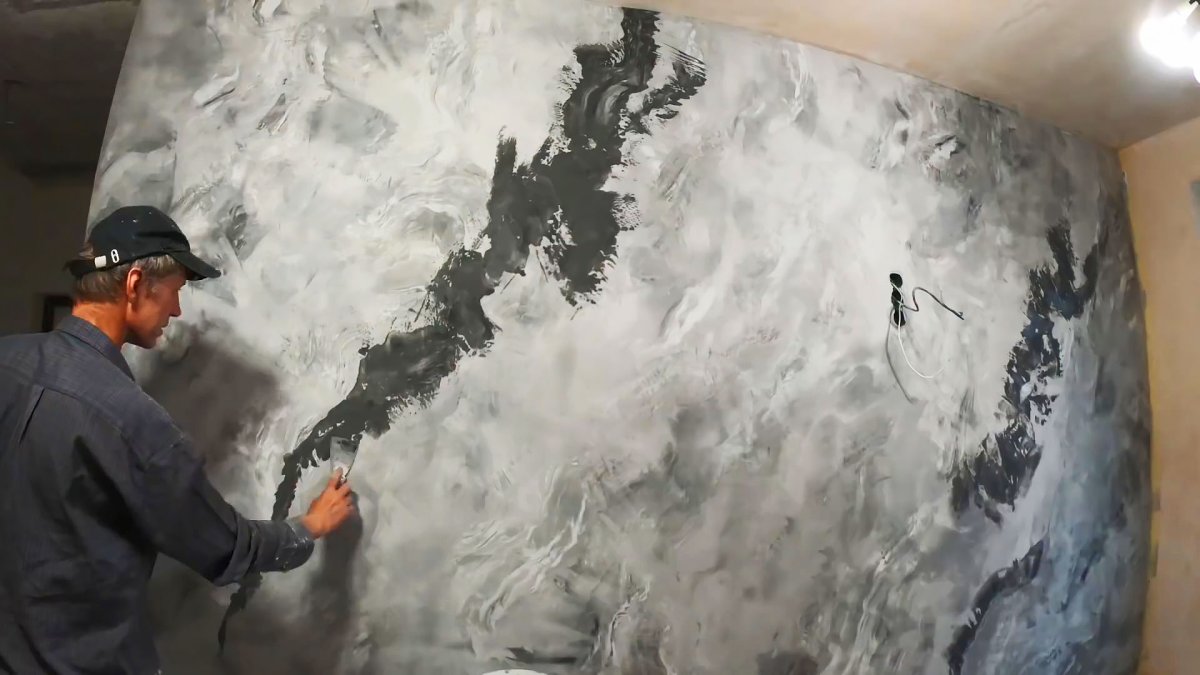 Венецианская штукатурка под мрамор гостинная