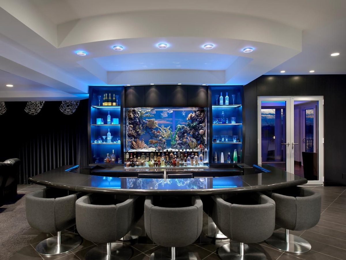 Аквариум в интерьере кухни