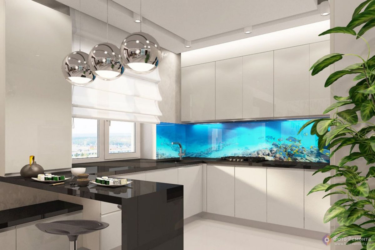 Необычный интерьер кухни