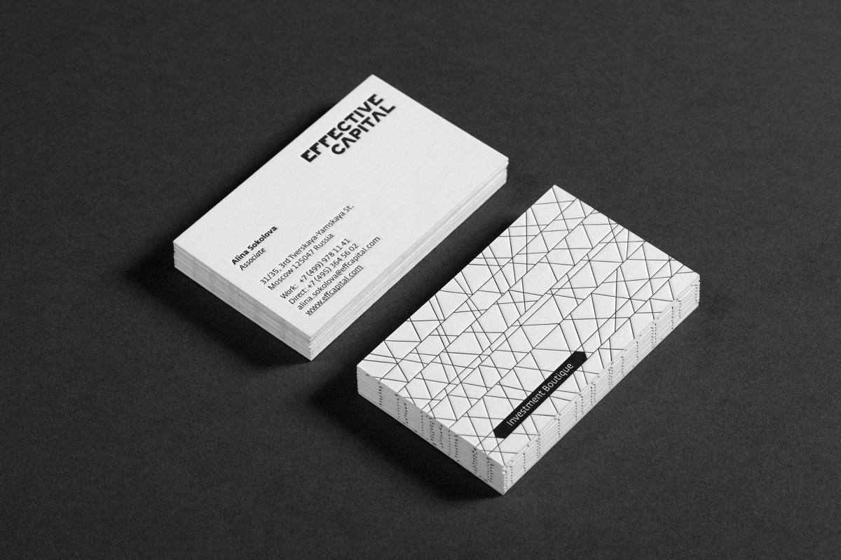 Стильная визитка дизайнера