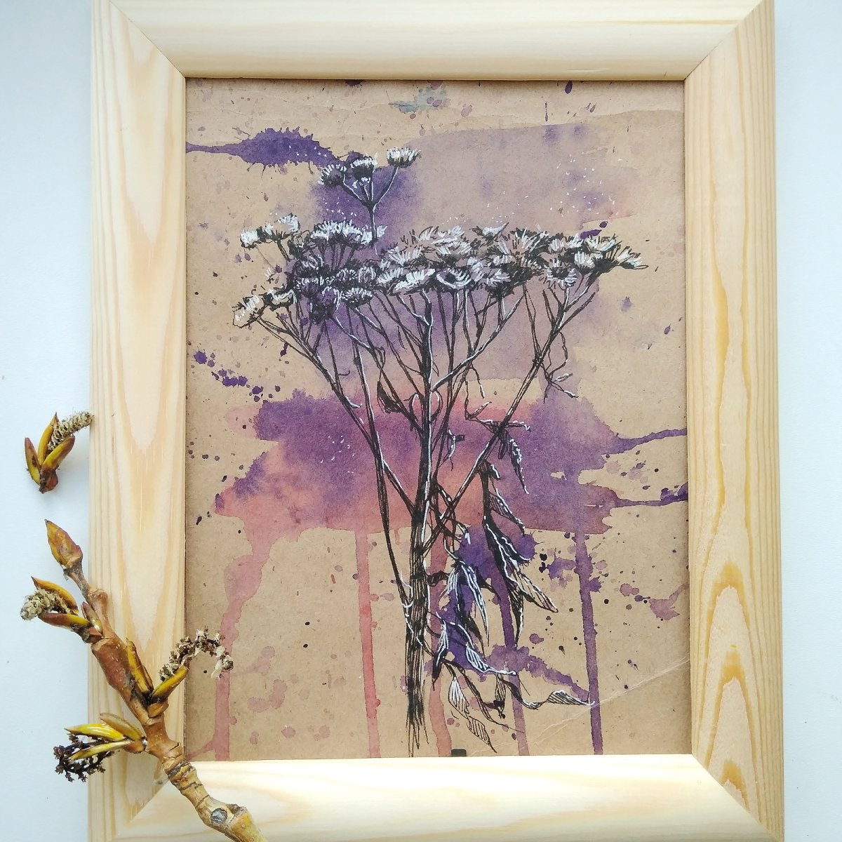 Панно с сухоцветами