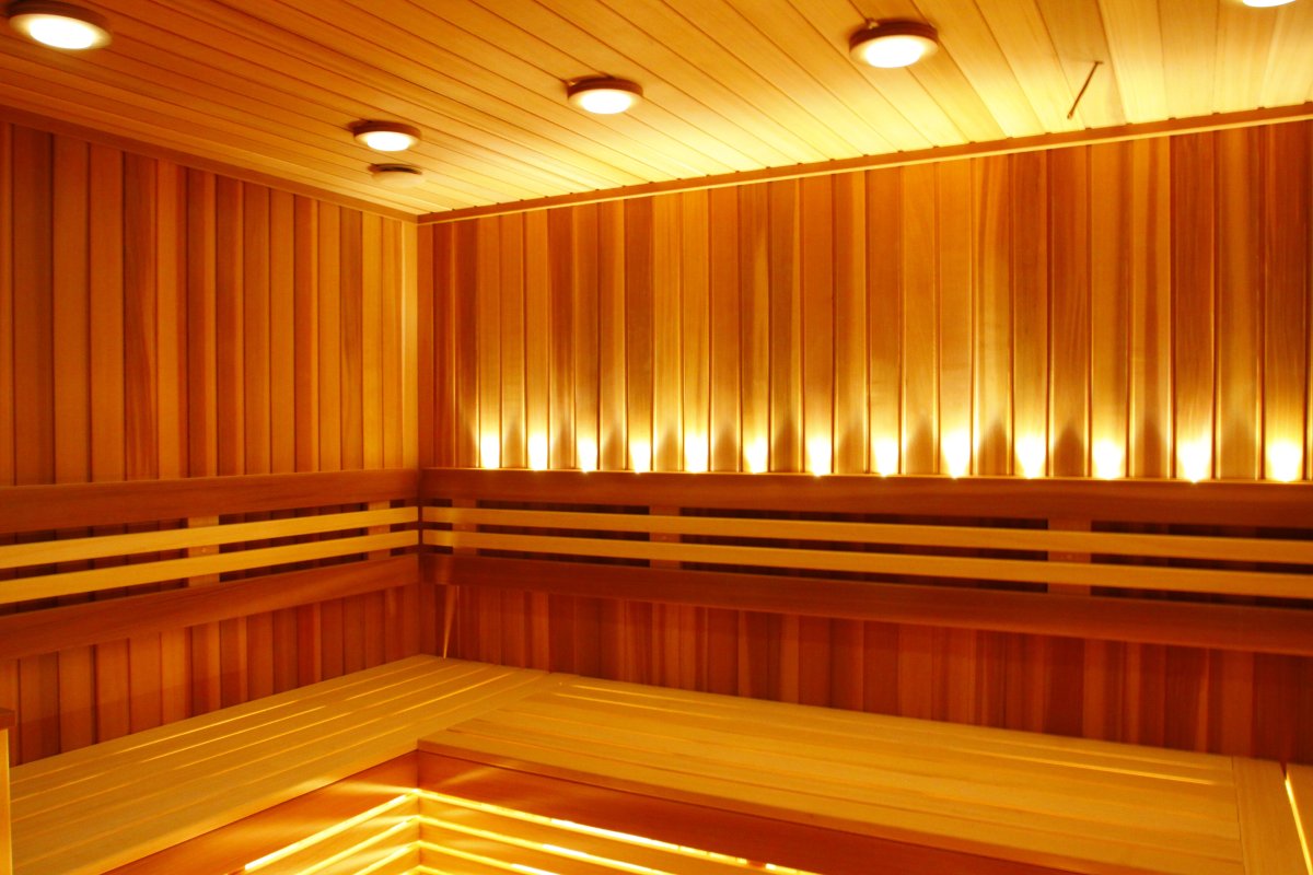 Вагонка термоосина в бане