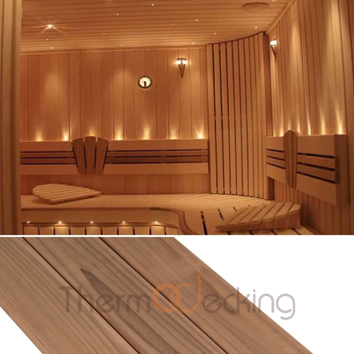 Вагонка термоосина в бане