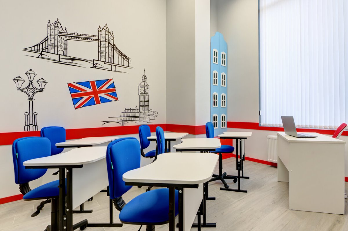 Интересный вариант алфавита в кабинете английского языка