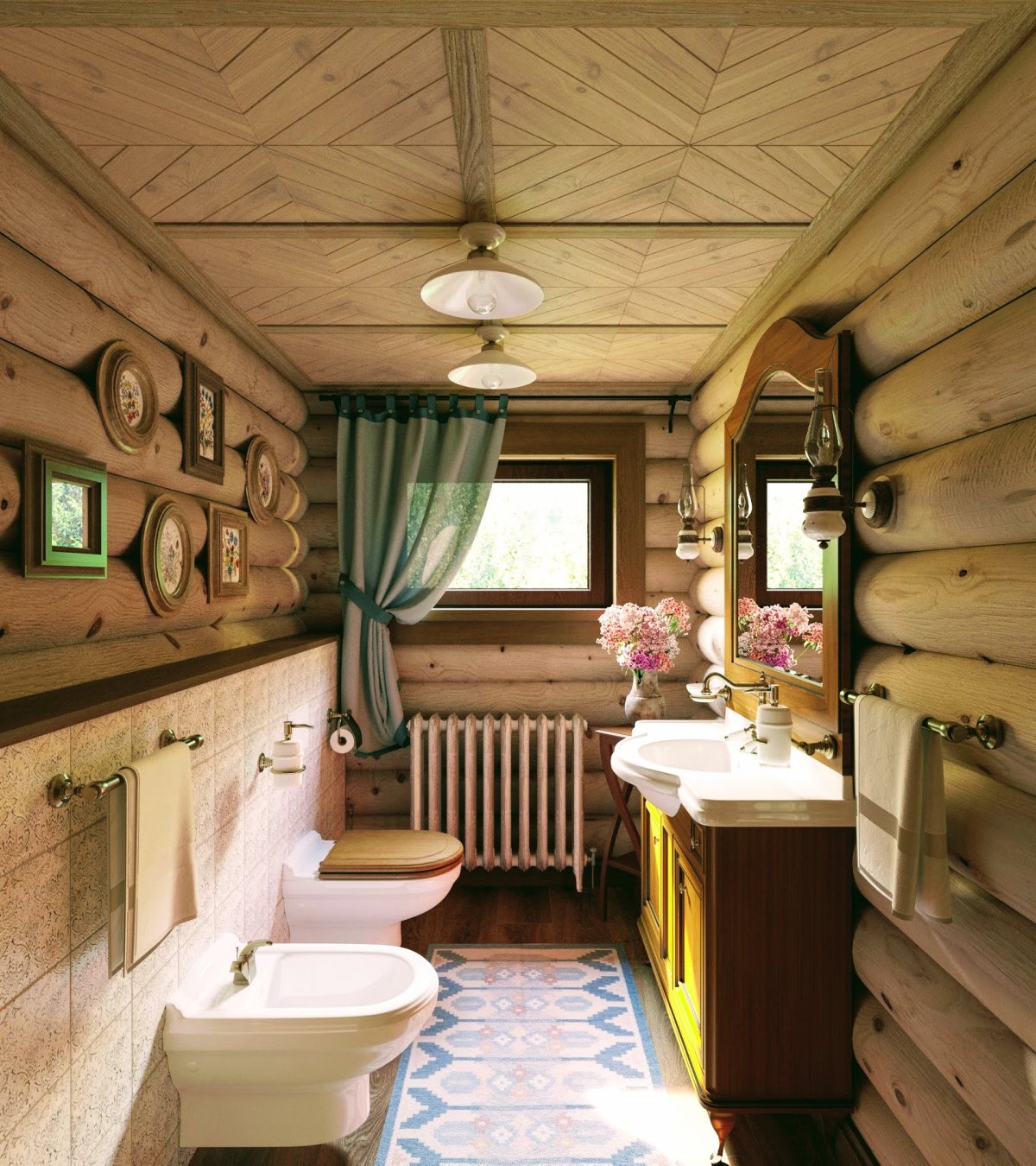 Дизайн бани внутри