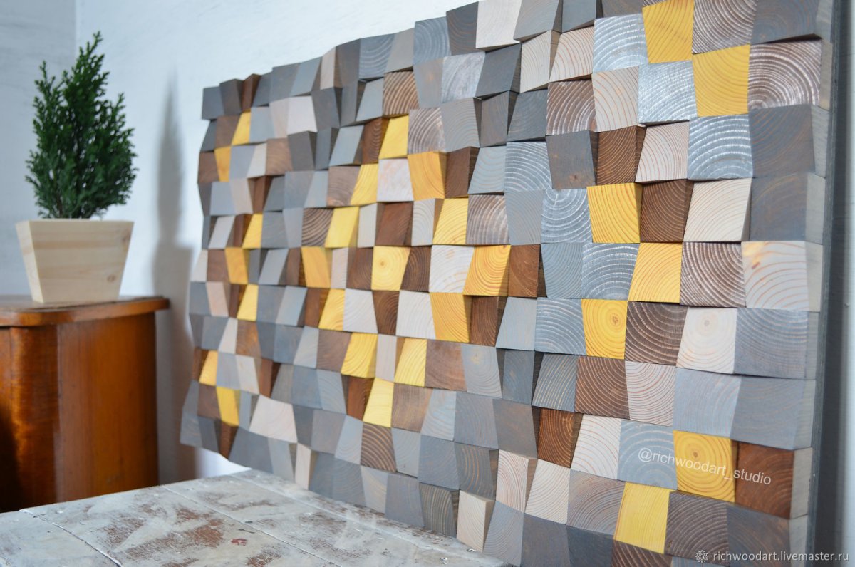 Панно из деревянной мозаики