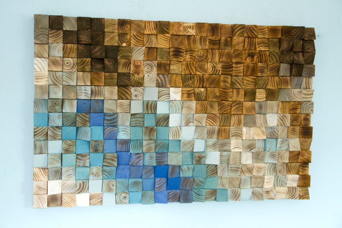 Панно из 3д кубиков