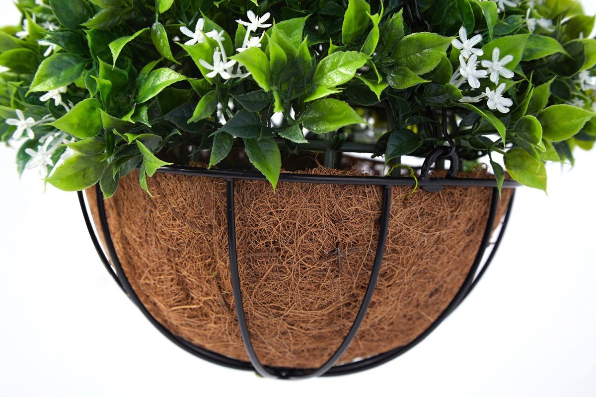 Зелень в подвесных горшках длинные