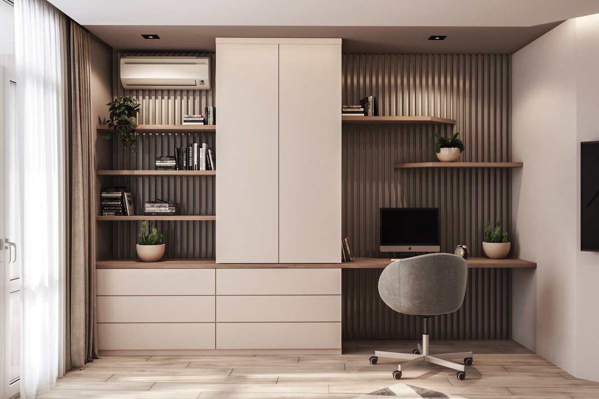 Шкаф с рабочим местом внутри