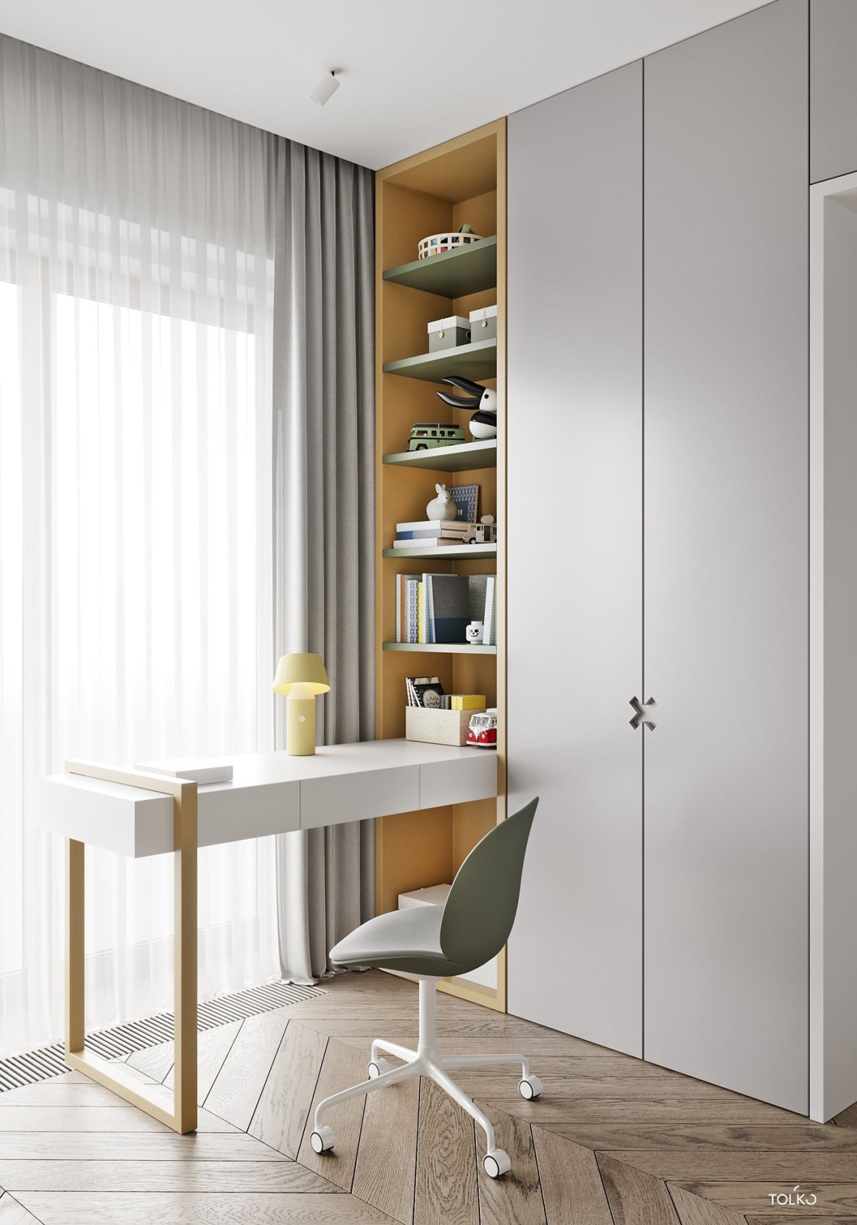 Гостиная с рабочим местом