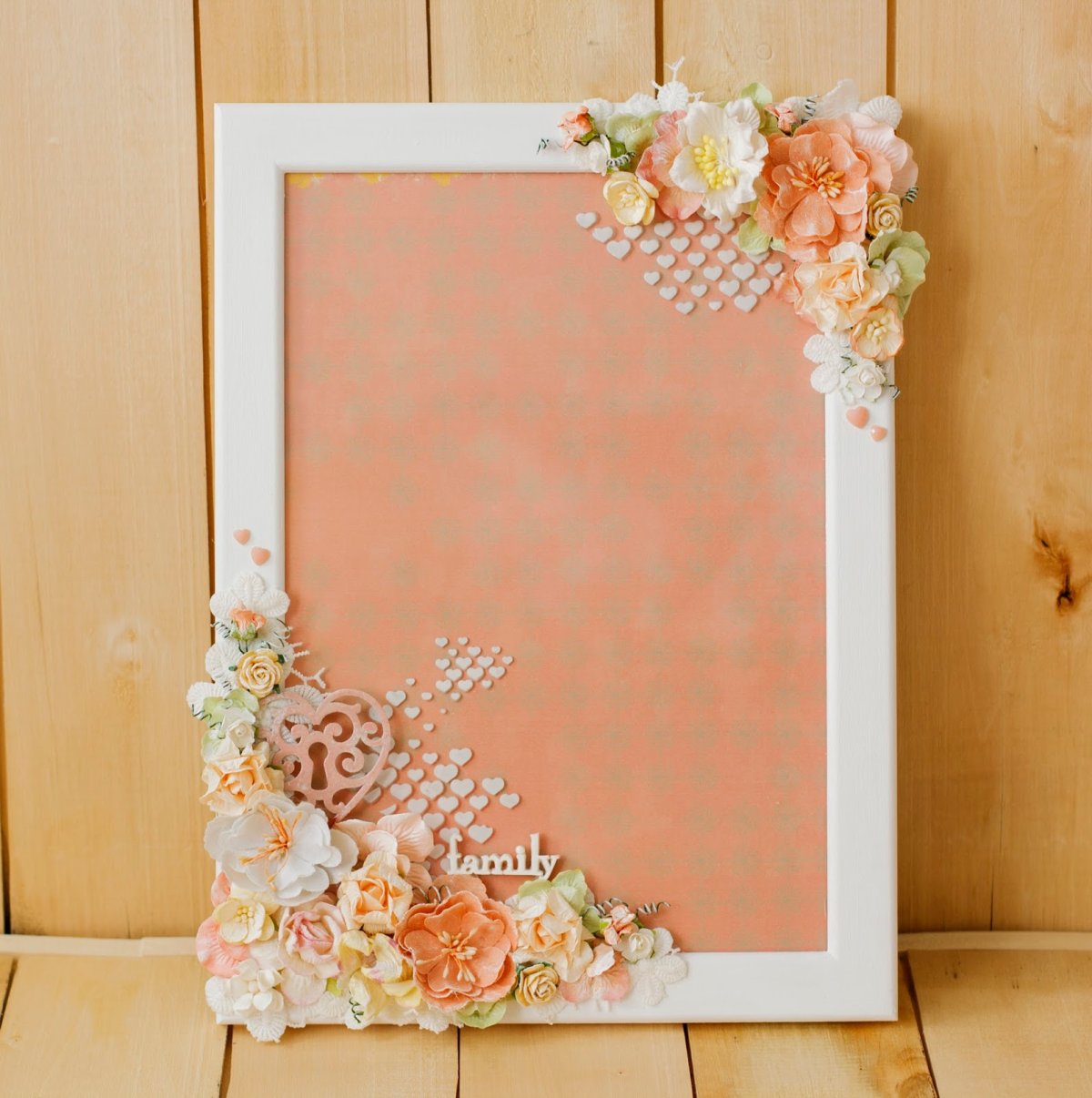 Декор рамок кружевом