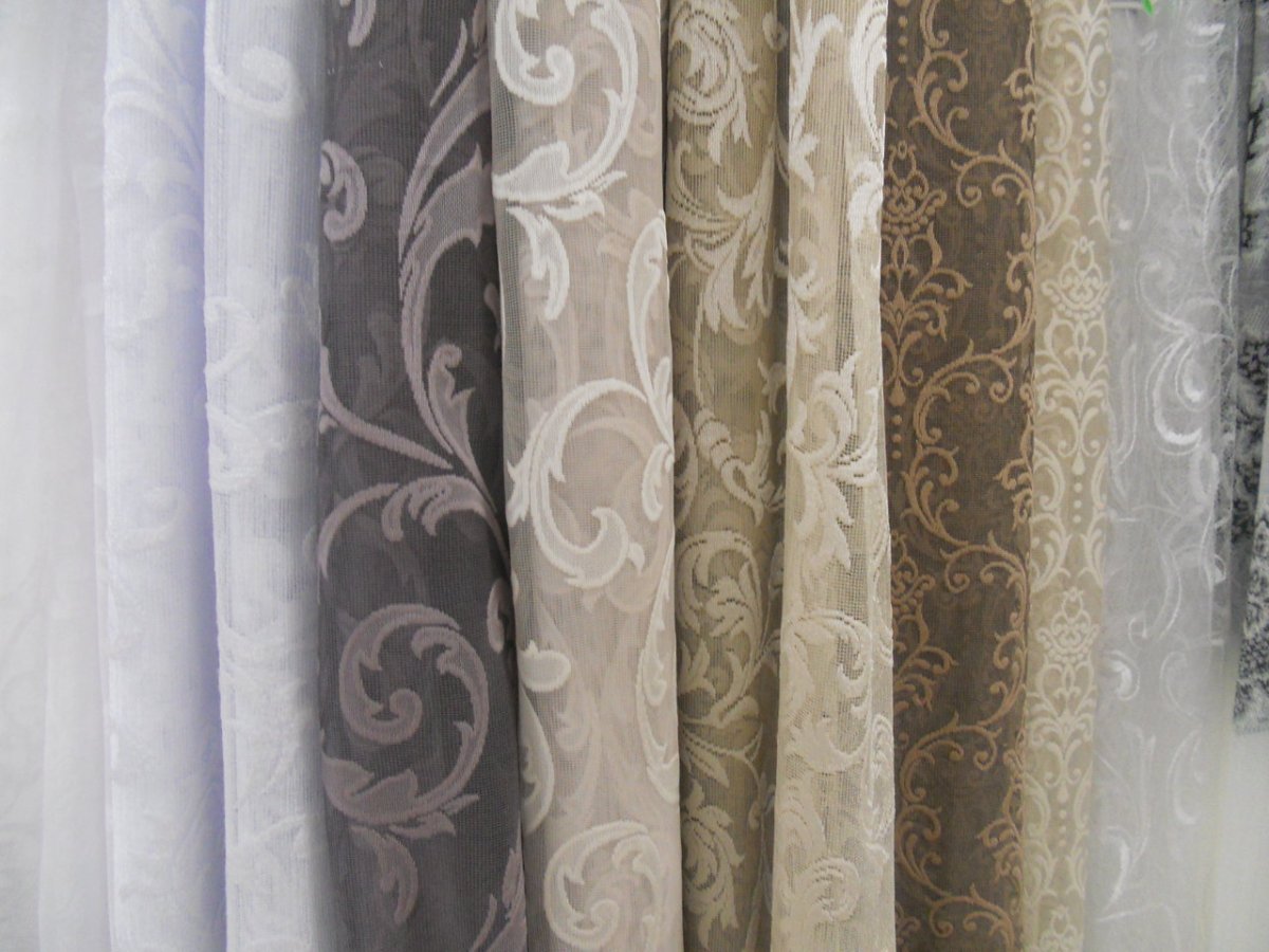 Тюль на кухню длинная