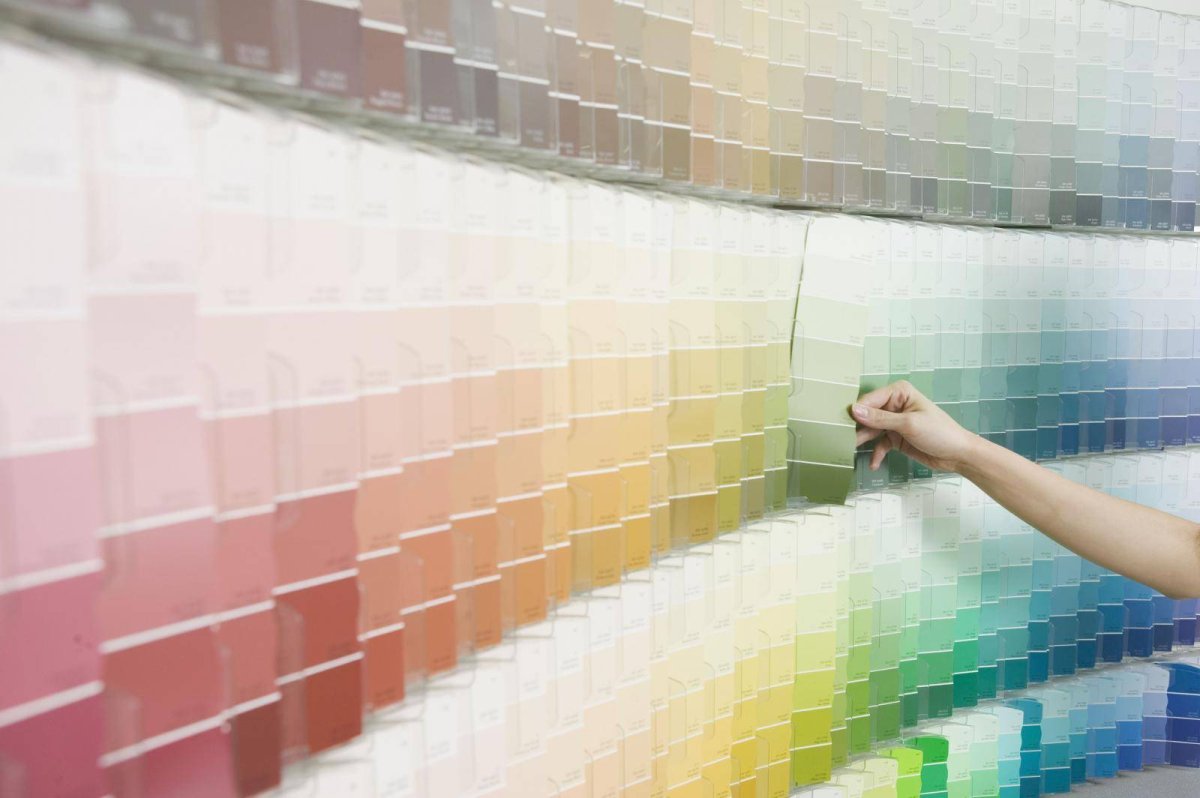 Мятные стены в интерьере