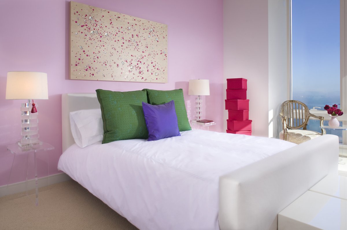 Крашеные стены в интерьере