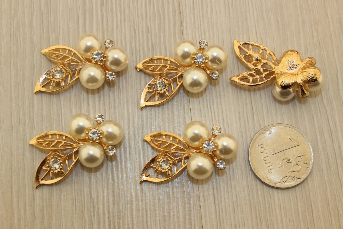 Флоризель металл (золото), 22 мм, упак. 5шт артикул b6/35