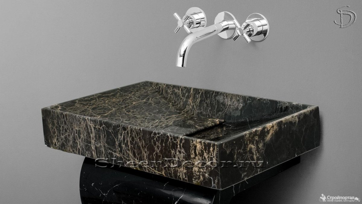 Раковина Мэй 60 черный мрамор