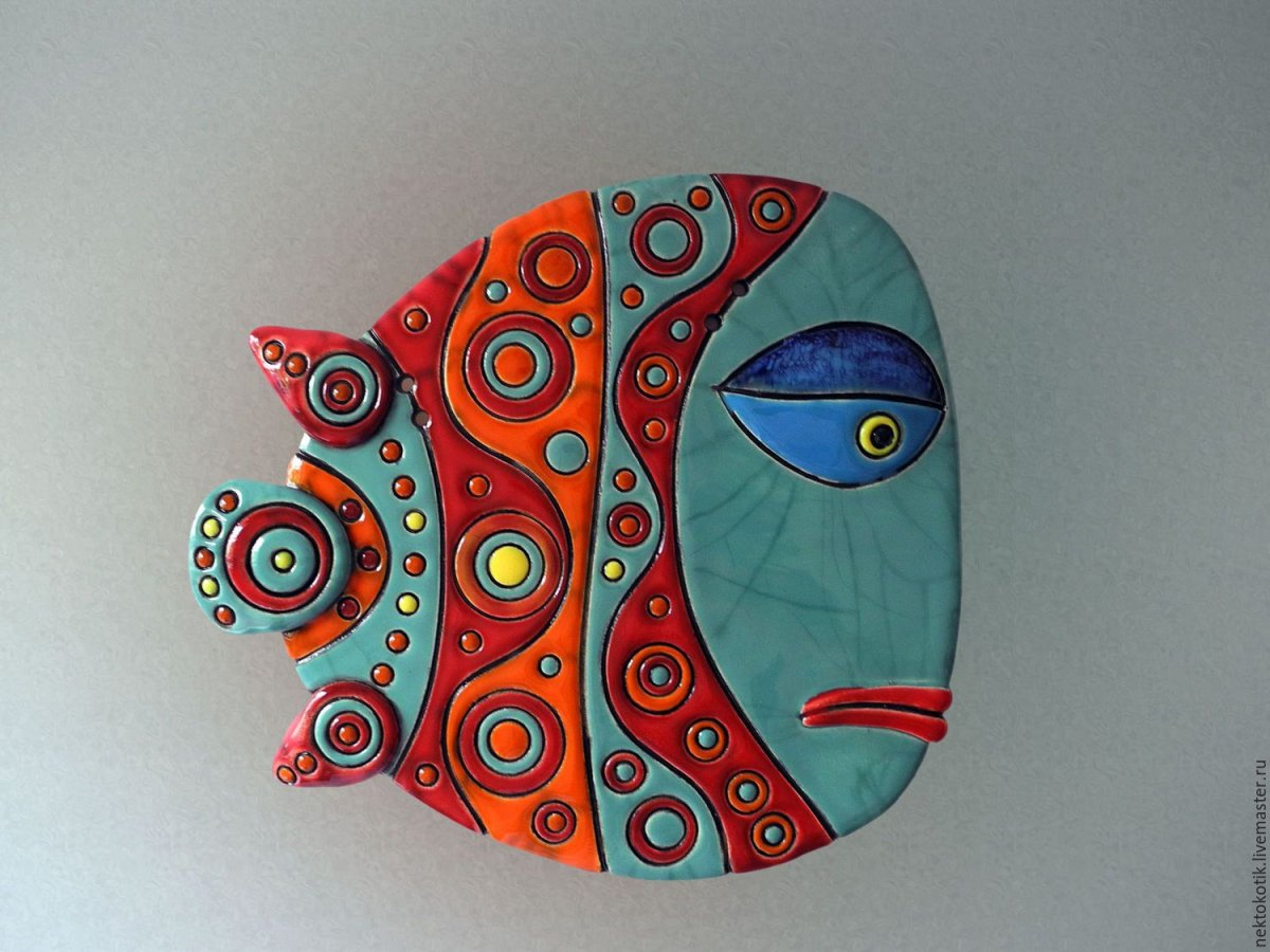 Декоративное панно из глины