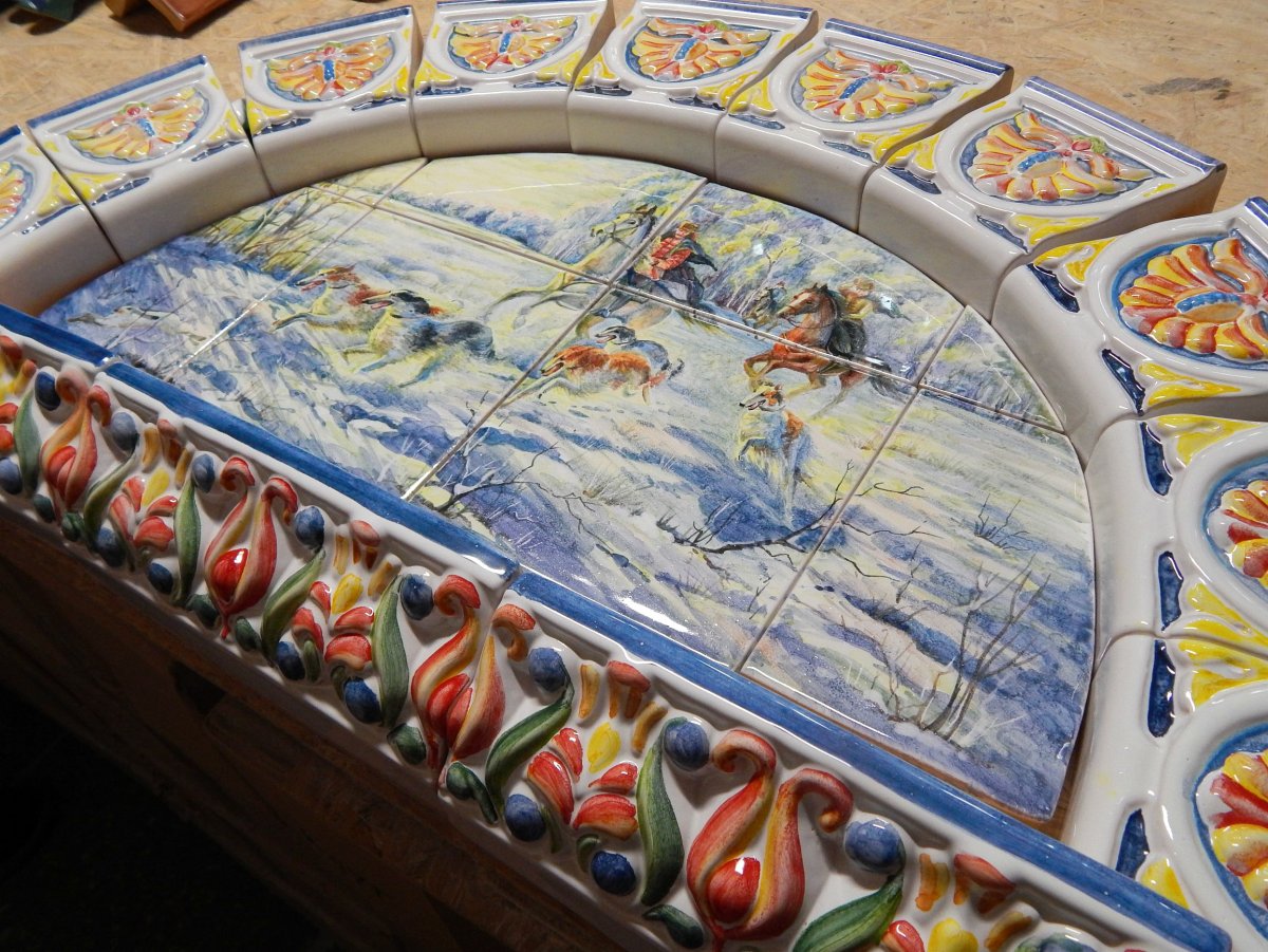 Декоративное панно из глины