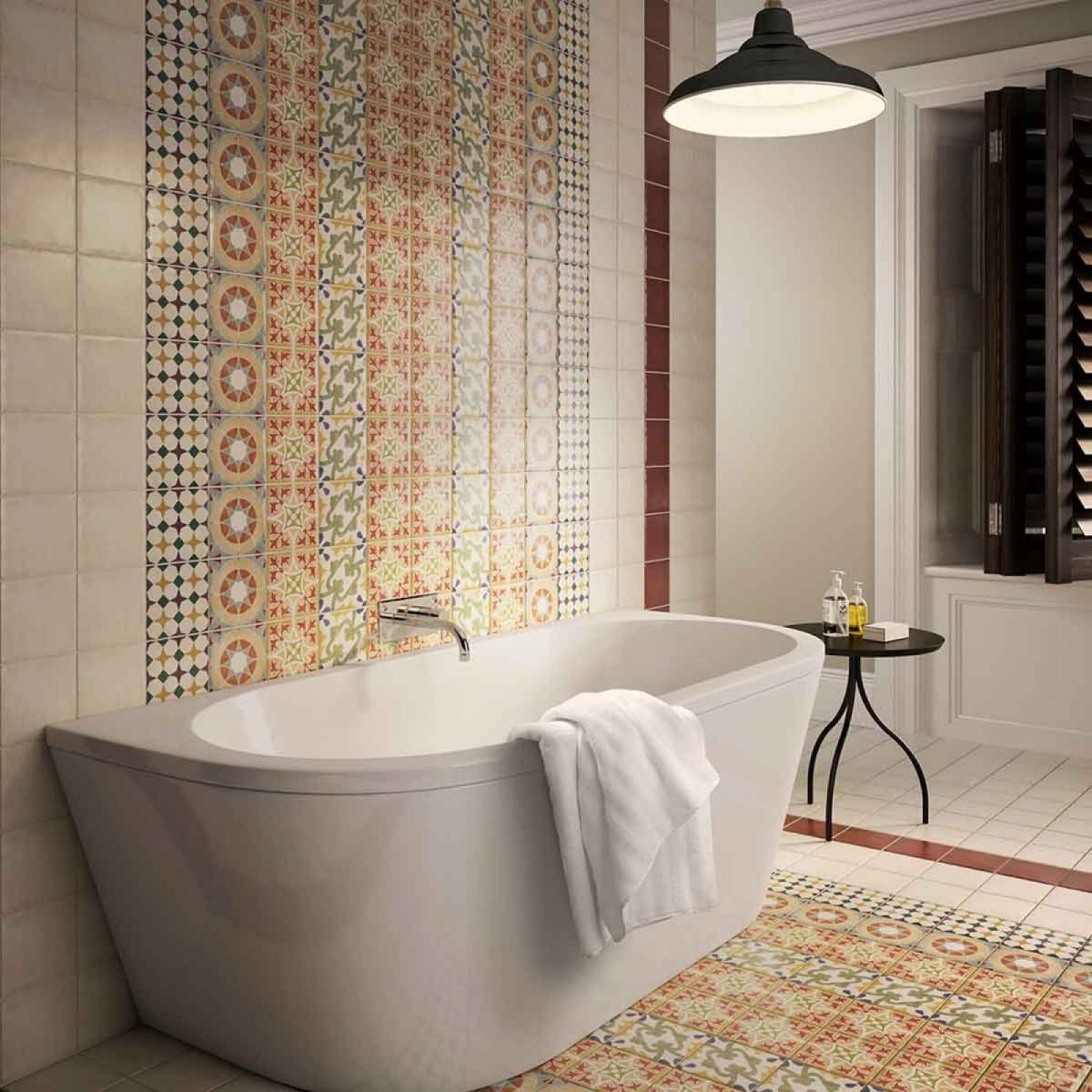 Плитка в стиле пэчворк для ванной