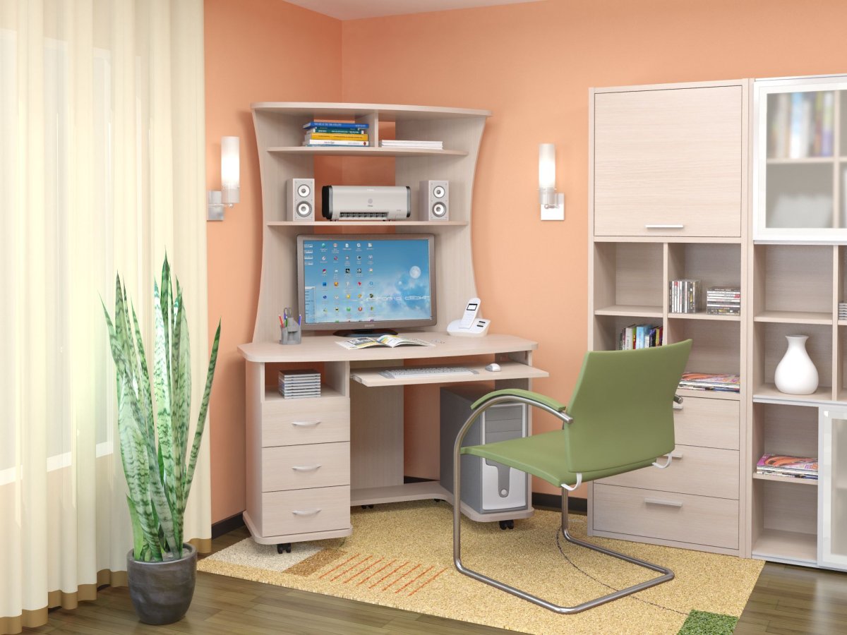 Стол компьютерный Волкер Walker модуль №7