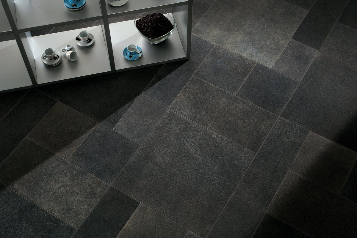 Керамогранит под сланец черный 60х60