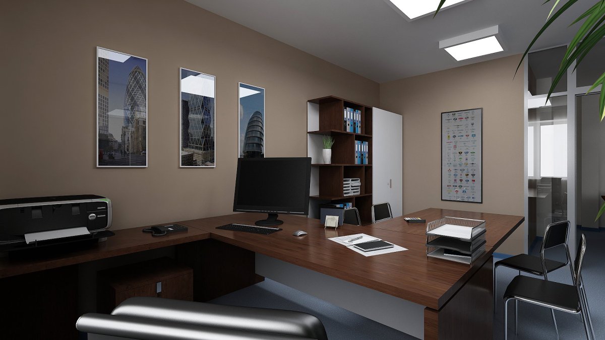 Интерьер кабинета в стиле Модерн