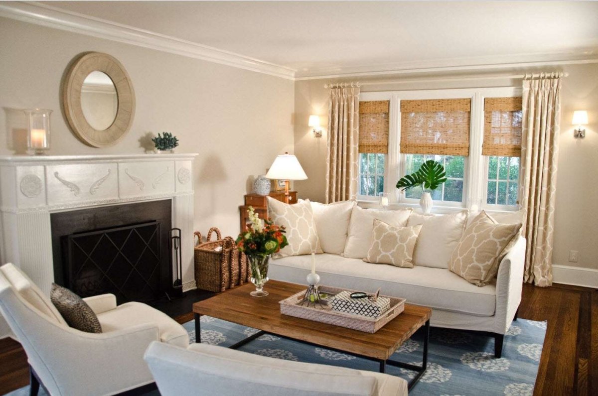 Пудровый цвет в интерьере