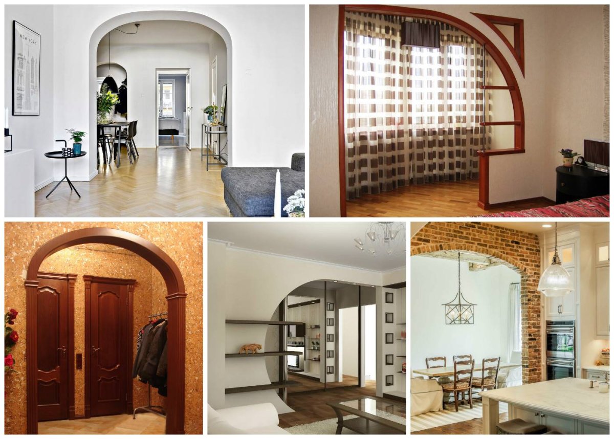 Арка с коридора на кухню