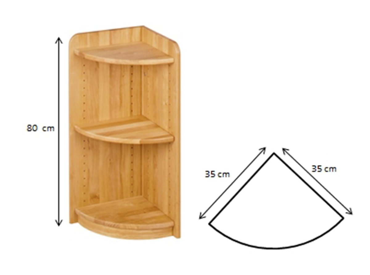 Полка угловая деревянная