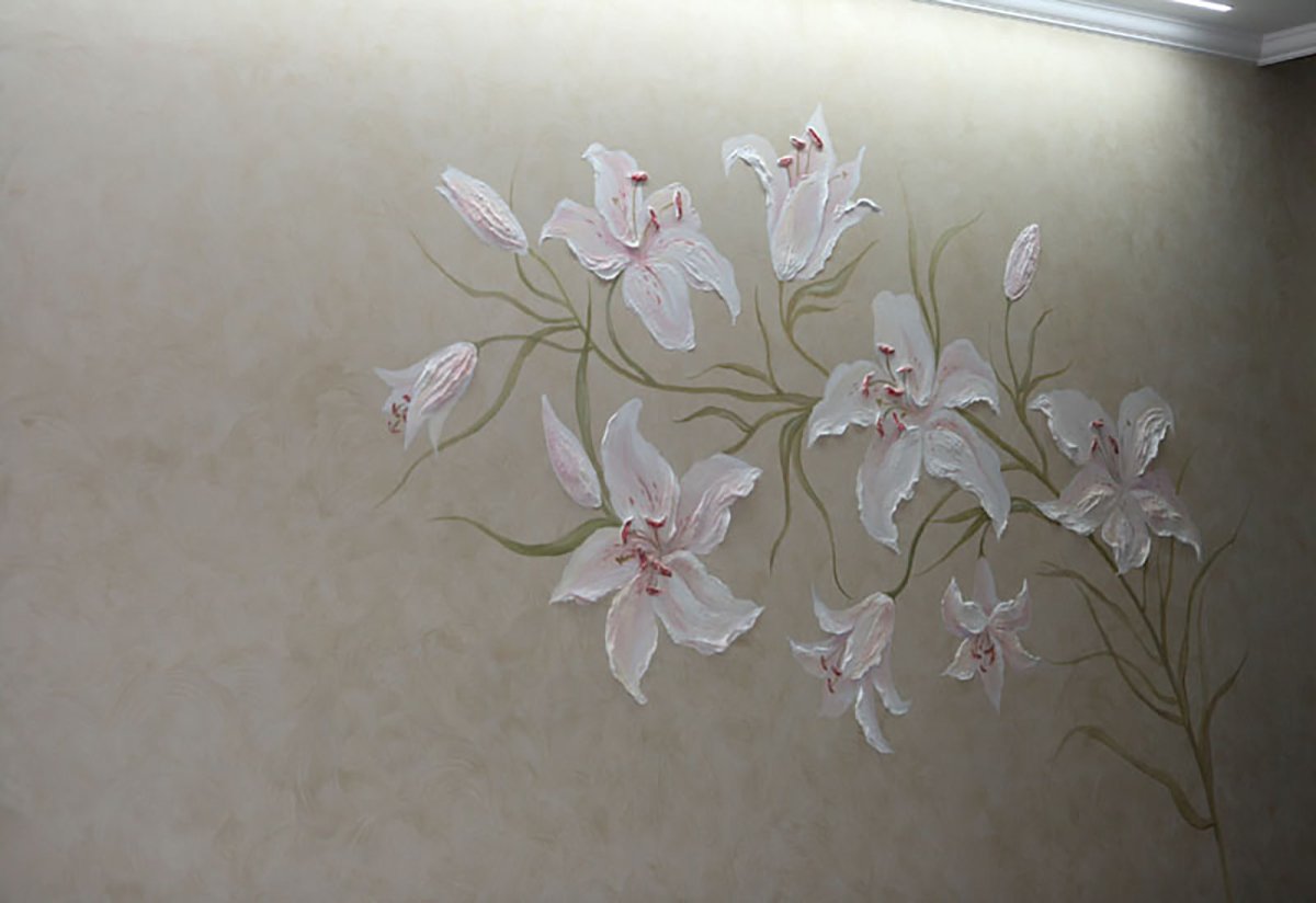 Барельеф цветы