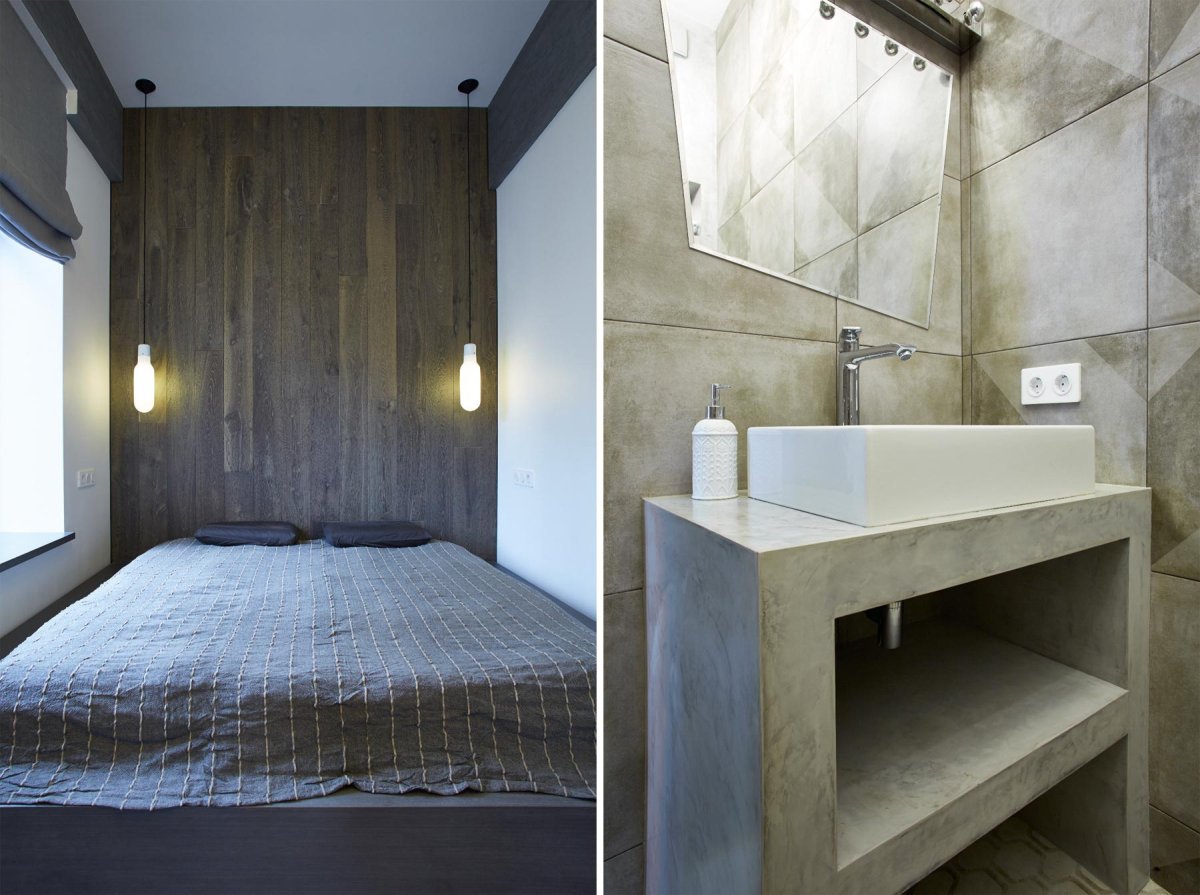 Микроцемент и дерево