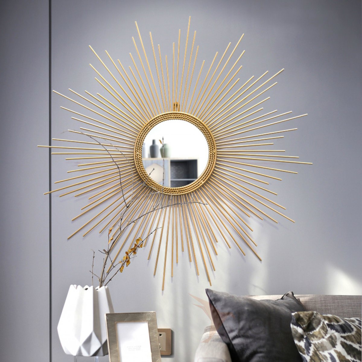 Настенное деревянное украшение солнце