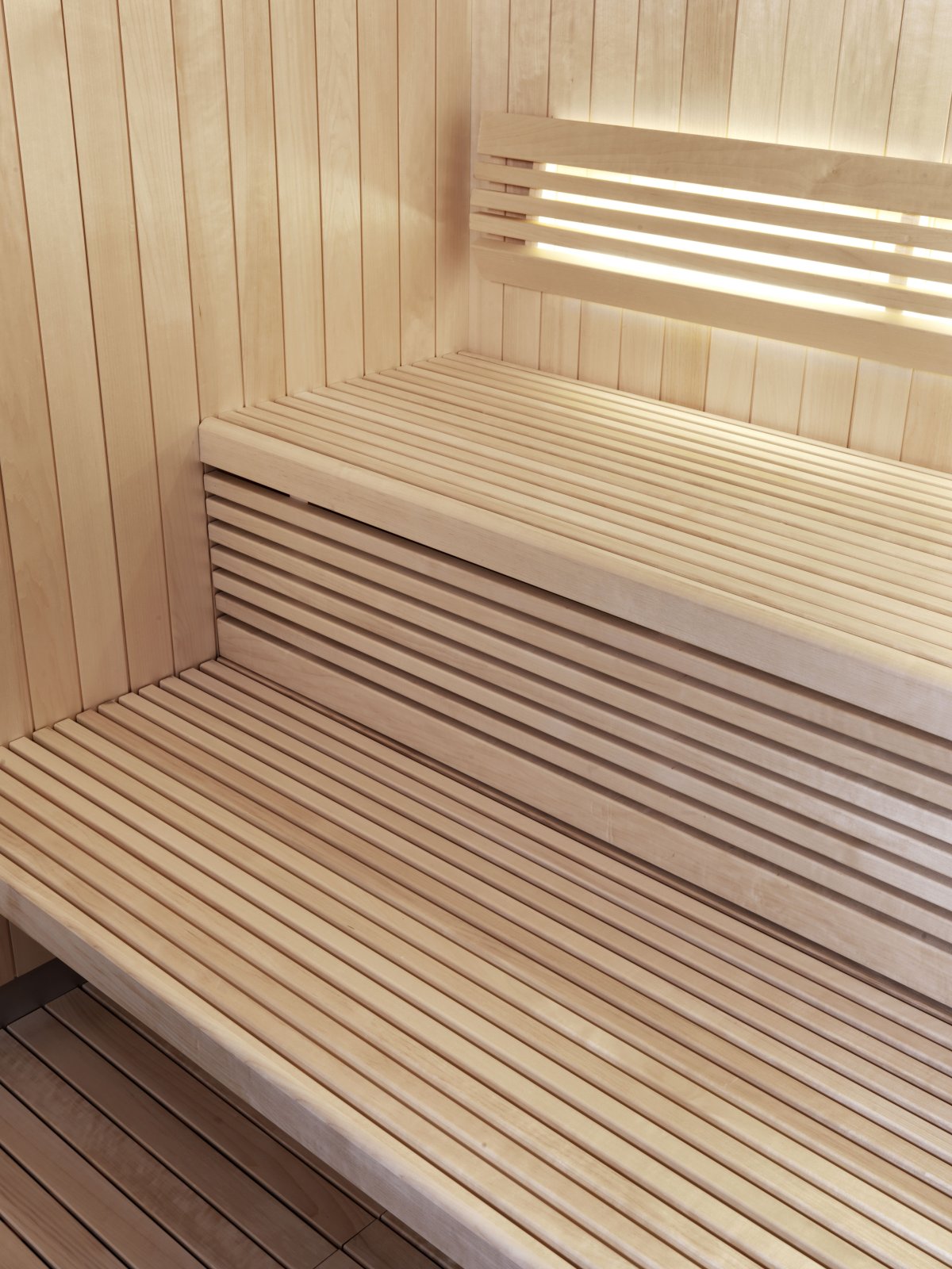 Полки в бане из необрезной доски