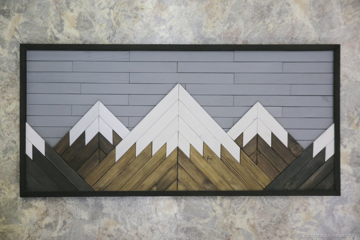Картины из реек деревянных