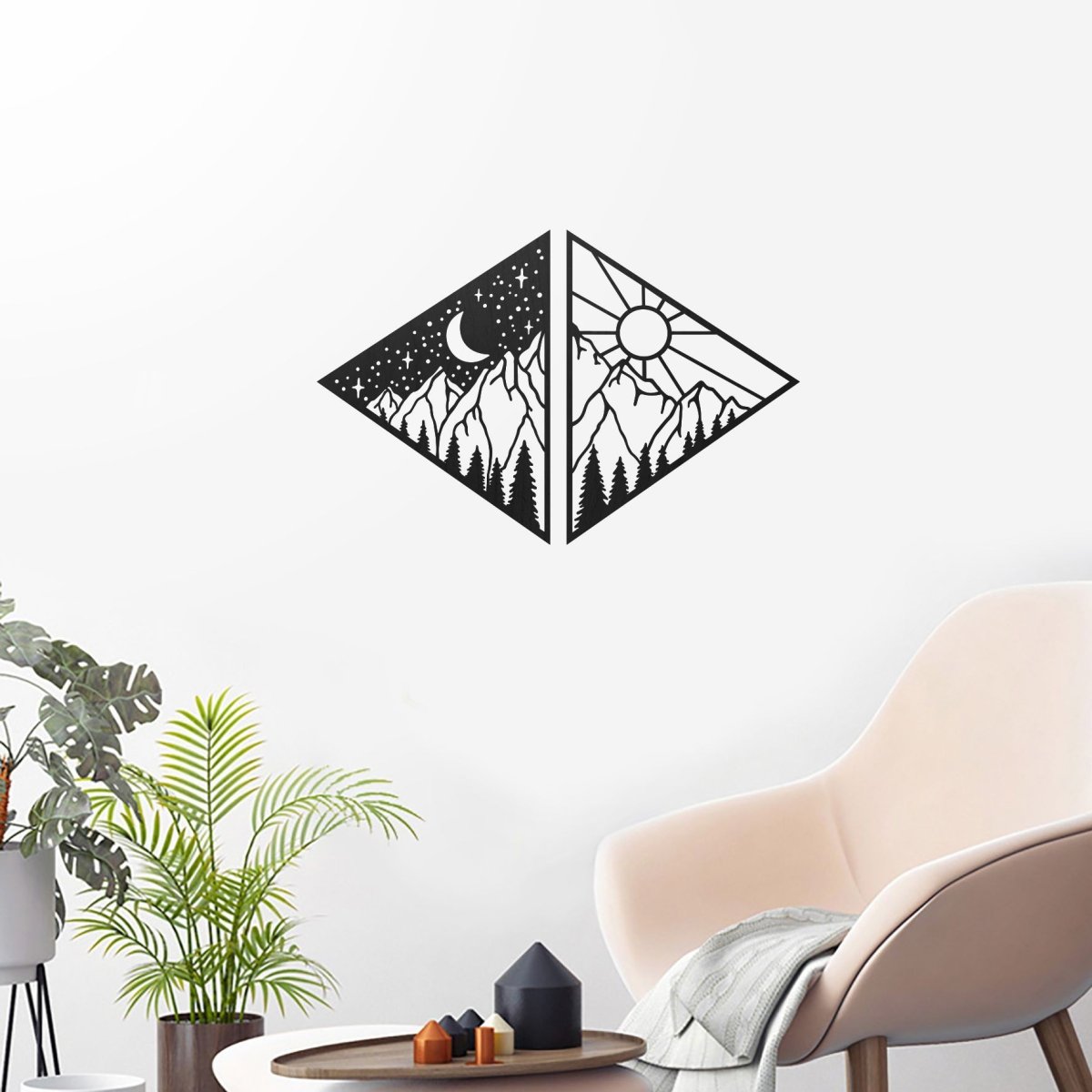 Выжигание по дереву горы