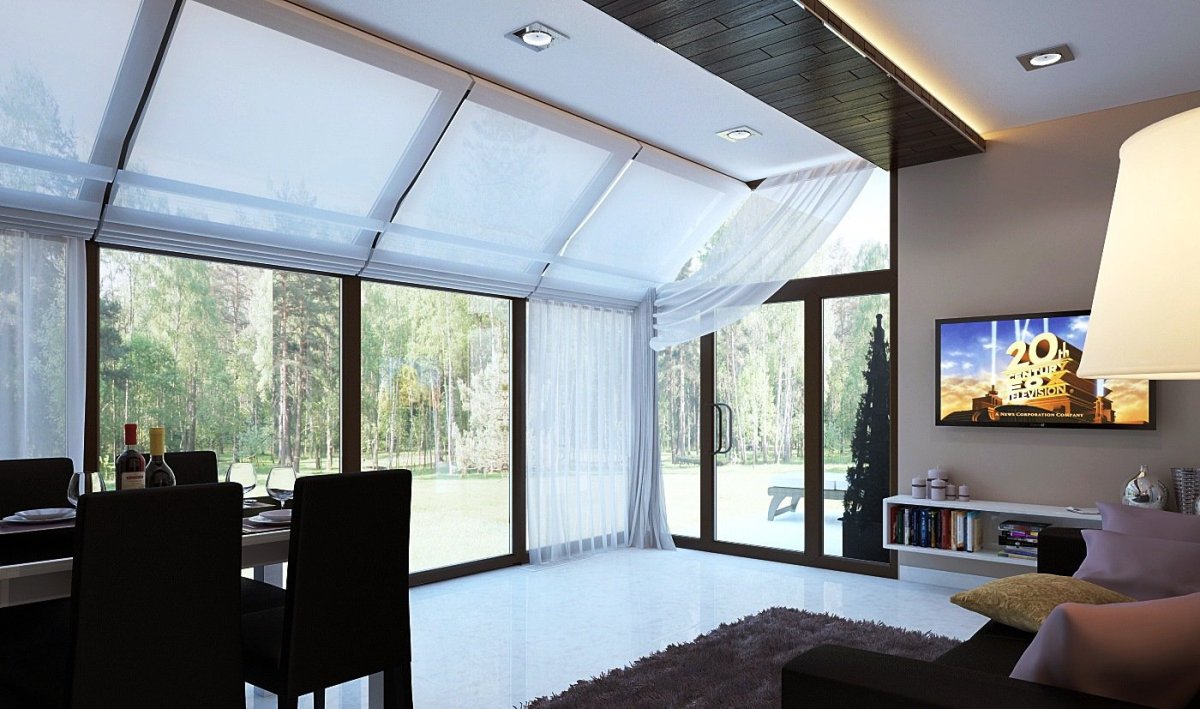 Мансарда со стеклянной крышей