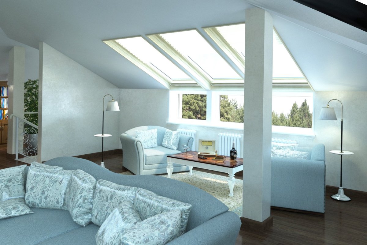 Квартира в Москве со стеклянной мансардой