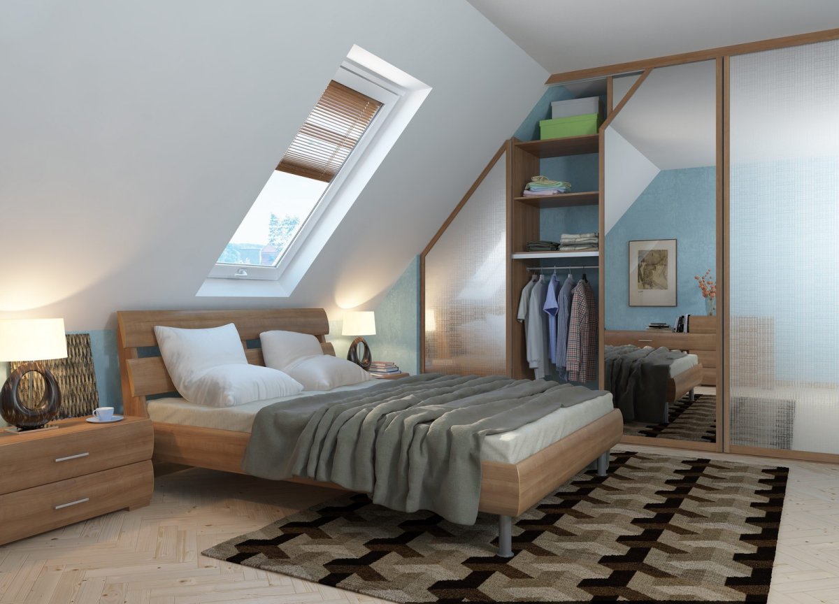 Зонировать комнату на мансарде