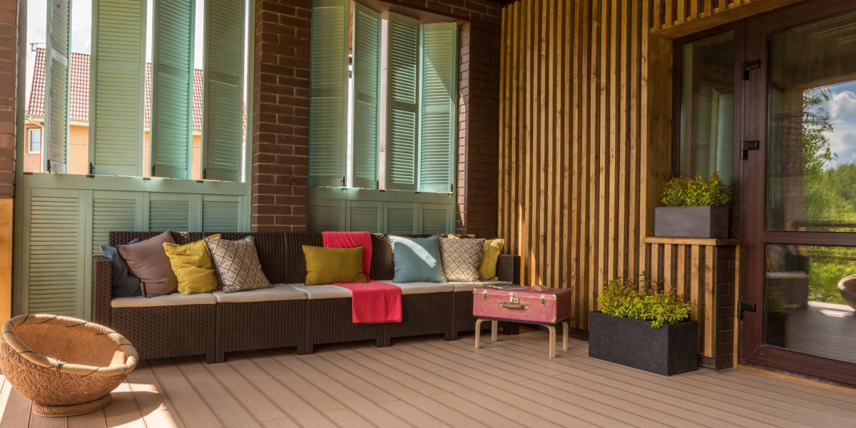 Интерьер маленькой веранды