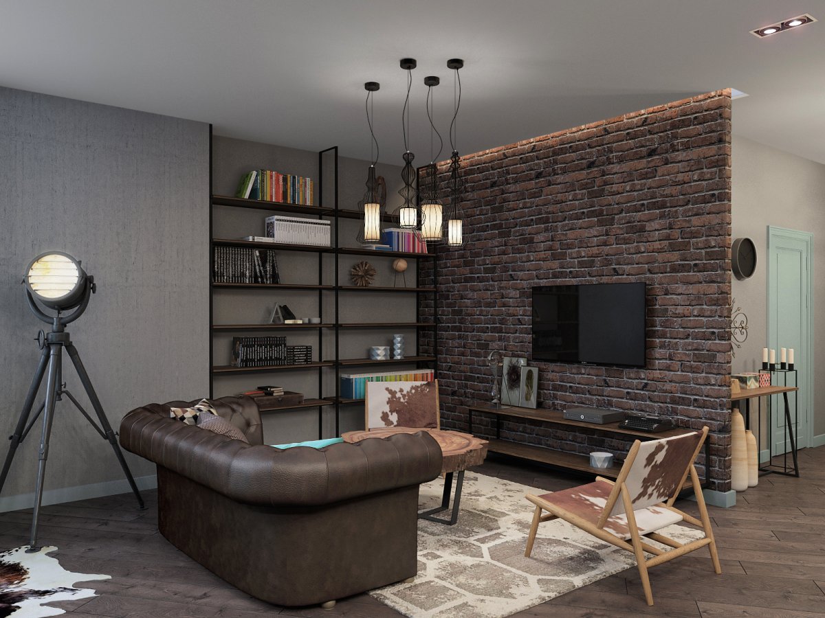 Клинкерный кирпич в интерьере