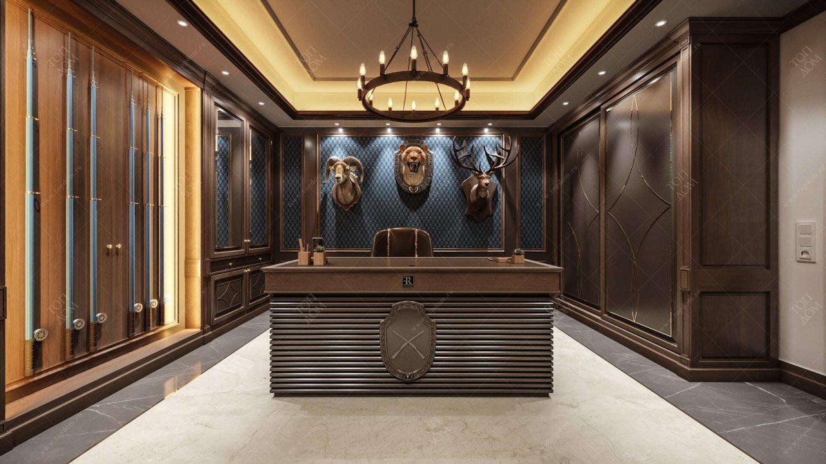 Отделка кабинета в доме