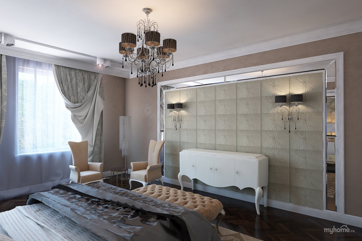 Лепнина на стенах под телевизор